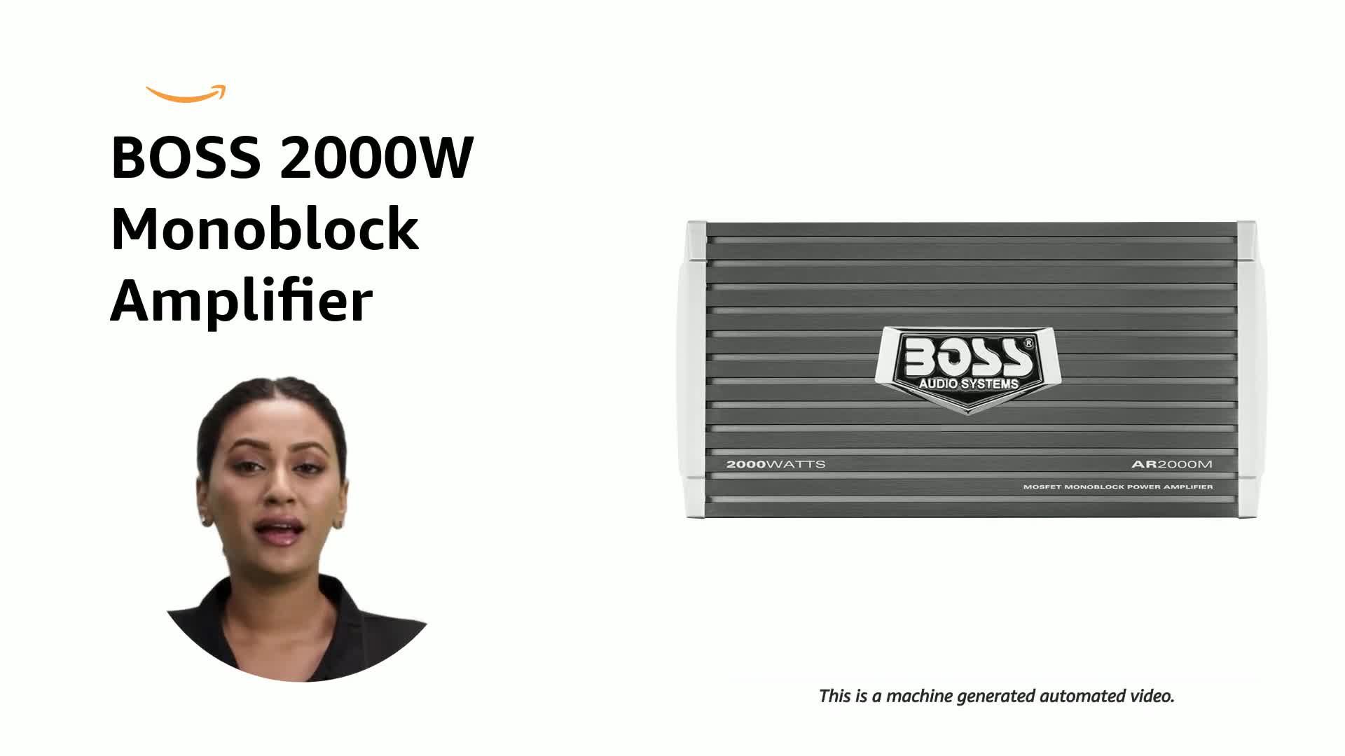 BOSS AUDIO AR2000M Armor 2000-Watt Monoblock, Class A/B 2-8 Ohm